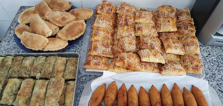 Typical börek filled with nor, a Cyprus white cheese