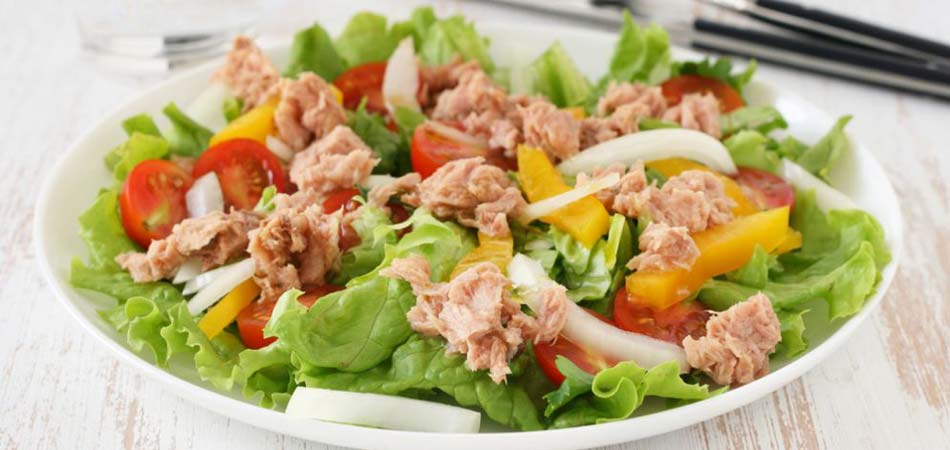 Delicious tuna salad, freshly prepared